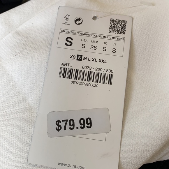 NWT Zara white dress - Picture 9 of 9